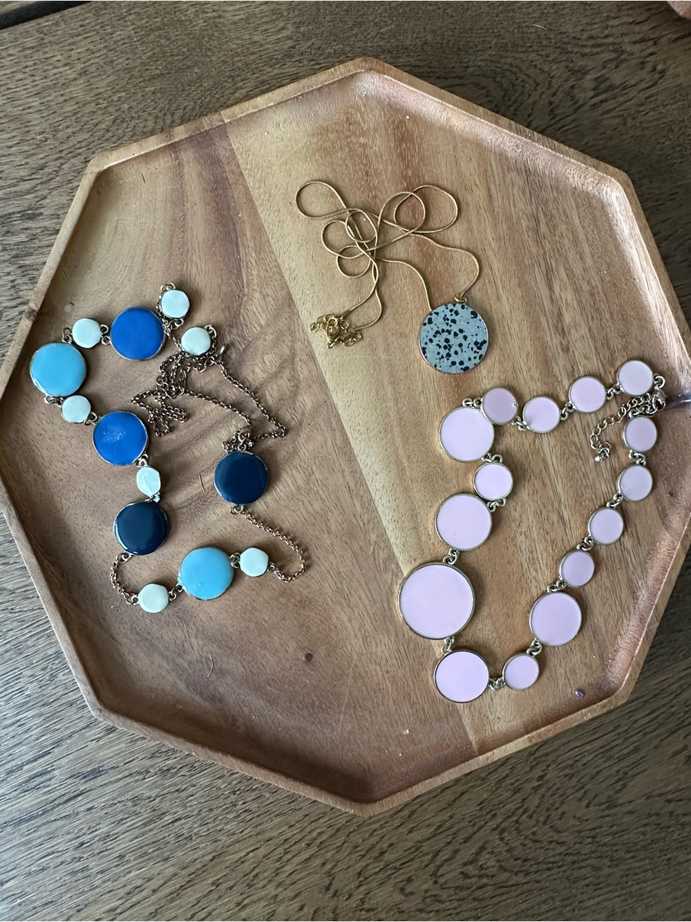 Collection of Vintage Statement Necklaces, Colorful Ceramic & Enamel Set